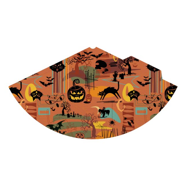 Retro Halloween O'Rama Party Hat (Front)