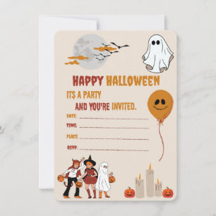 Retro Halloween Party Invitation