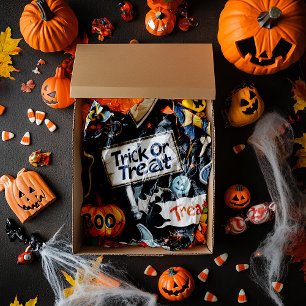 Retro Halloween Pattern Tissue Paper