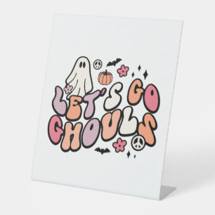 Retro Halloween Pedestal Sign