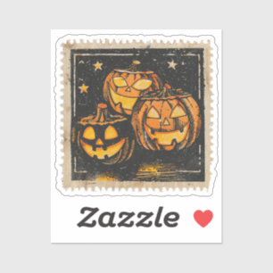 Retro Halloween Post stamp Spooky Season