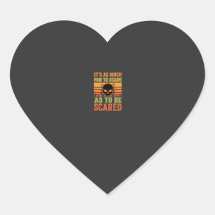 Retro Halloween Scare Skull Design_1 Heart Sticker