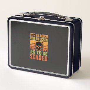 Retro Halloween Scare Skull Design_1 Metal Lunch Box