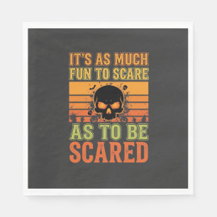 Retro Halloween Scare Skull Design_1 Napkin