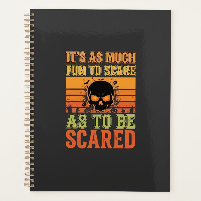 Retro Halloween Scare Skull Design_1 Planner (Front)