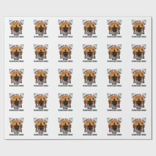 Retro Halloween Shirt for Spooky Season Lovers Wrapping Paper