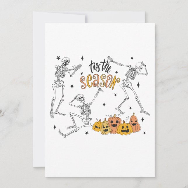 Retro Halloween Shirt, Funny Halloween Skull Invitation (Front)