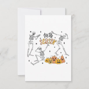 Retro Halloween Shirt, Funny Halloween Skull Thank You Card