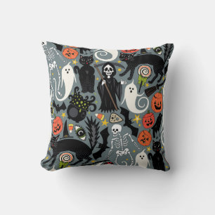 retro halloween slate cushion