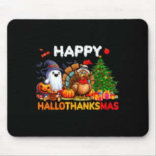 Retro Halloween Thanksgiving Christmas Happy Hallo Mouse Pad