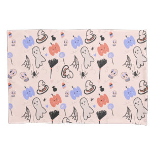 Retro Halloween Vintage Themed Doodles      Pillowcase