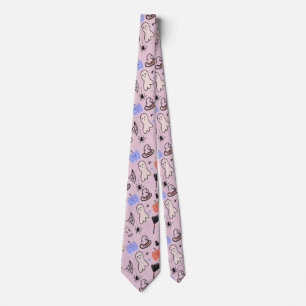 Retro Halloween Vintage Themed Doodles   Tie