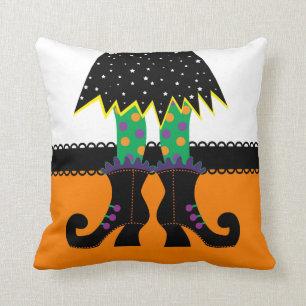 Retro Halloween Witch Cushion