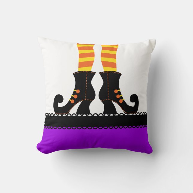 Retro Halloween Witch Cushion (Front)