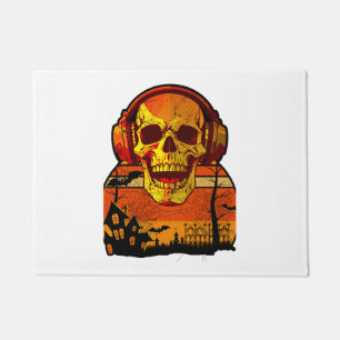 Retro Hallowen Skull Sticker Doormat