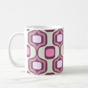 Retro Hand Drawn Geometric Square Pattern Minimal Coffee Mug