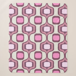 Retro Hand Drawn Geometric Square Pattern Minimal Sherpa Blanket