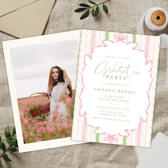 Retro Hand Drawn Grad Party 2026 Invitation (Creator Uploaded)