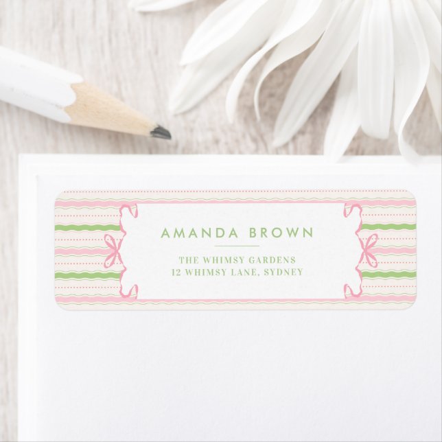 Retro Hand Drawn Grad Party 2026 Return Address Label (Insitu)