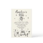 Retro Hand Drawn handwritten funky 30 birthday