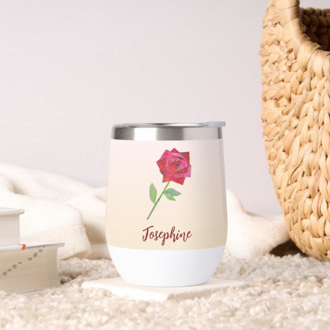 Retro Hand-Illustrated Red Rose Unique Custom (Living Room)