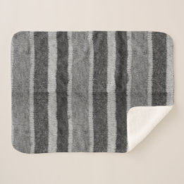 retro hand knitted black and white stripes sherpa blanket