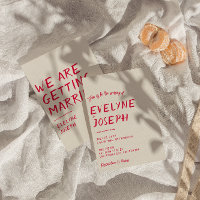 Retro Hand-Written Colourful Modern Funky Wedding