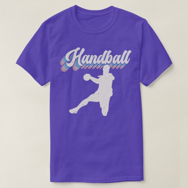 Retro Handball Player Handballer Sports Goalkeeper T-Shirt (Design Front)