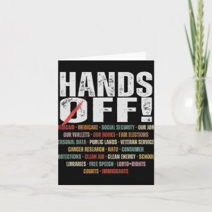Retro Hands Off Protest Public Lands Medicare Patr Card