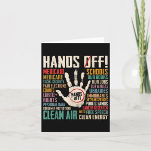 Retro Hands Off Protest Social Security And Medica Card
