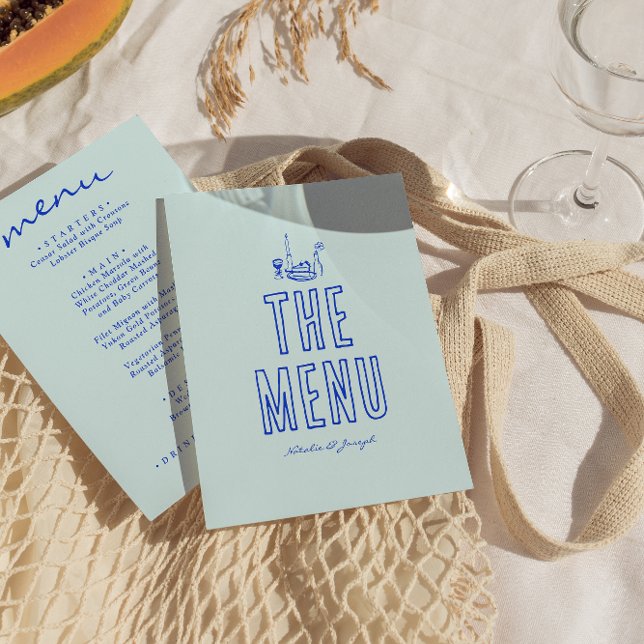 Retro Handwritten Drawn Colourful Bright Wedding Menu (Creator Uploaded)