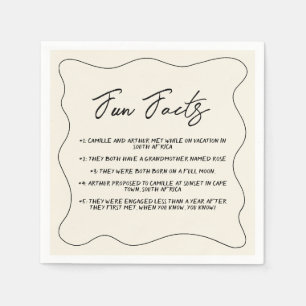 Retro Handwritten Whimsical Wedding Napkin