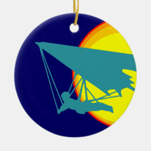 retro hang glider ceramic tree decoration