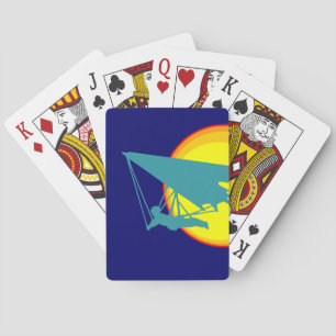 retro hang glider playing cards