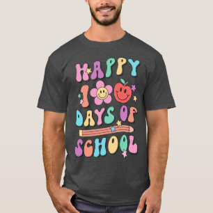 Retro Happy 100 days of School Gift T-Shirt