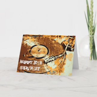 Retro Happy 30th Birthday Greetings Card