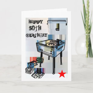 Retro Happy 50th Birthday Card