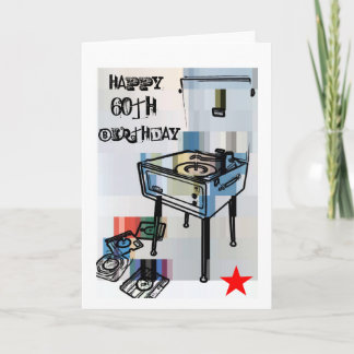 Retro Happy 60th Birthday Card