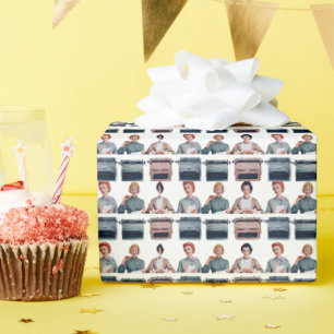 Retro Happy Administrative Professionals Day Wrapping Paper