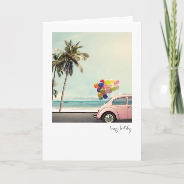Retro Happy Birthday Card (Front)