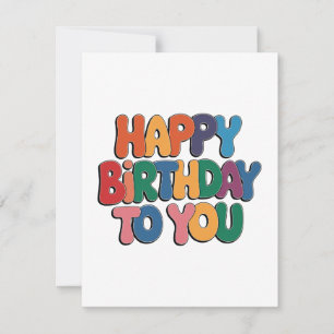 Retro Happy Birthday Card