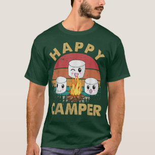 Retro Happy Camper Summer Camp Nights Mountain T-Shirt