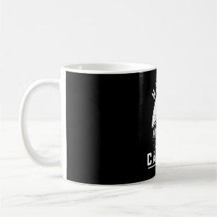 Retro happy camper tent pine forest mountain coffee mug