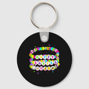 Retro Happy Easter Bracelet Bunny Spring Funny Eas Key Ring