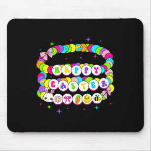 Retro Happy Easter Bracelet Bunny Spring Funny Eas Mouse Pad