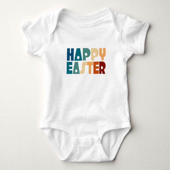 Retro Happy Easter Typography | Bodysuit (Front)