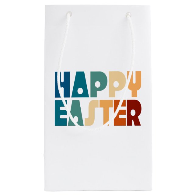 Retro Happy Easter Typography | Gift Bag (Back)