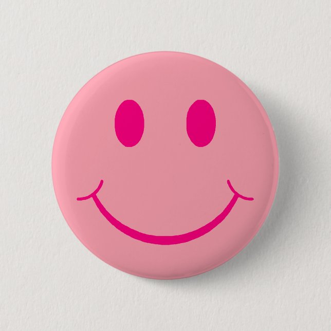 Retro Happy Face 6 Cm Round Badge (Front)