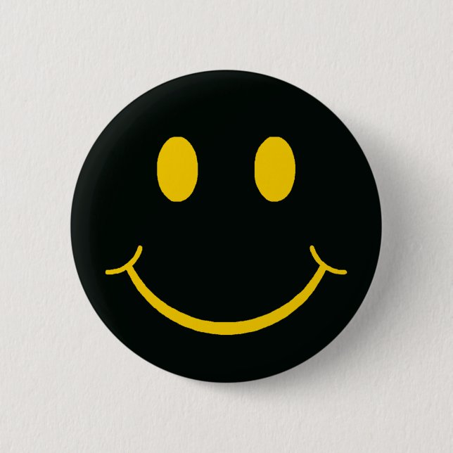 Retro Happy Face 6 Cm Round Badge (Front)