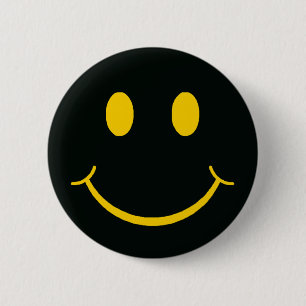 Retro Happy Face 6 Cm Round Badge